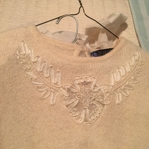 Vintage Lace insert sweater